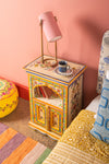 Cream & Yellow Hand Painted Bedside Cabinet