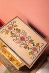 Cream & Yellow Hand Painted Bedside Cabinet