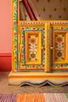 Cream & Yellow Hand Painted Bedside Cabinet