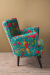 Blue Bird of Paradise Velvet Chair