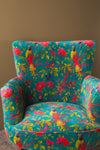 Blue Bird of Paradise Velvet Chair