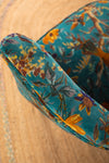 Blue Bird of Paradise Velvet Chair