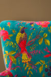 Blue Bird of Paradise Velvet Chair