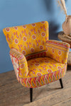 Yellow Kantha Panelled Armchair - 05