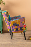 Blue Kantha Panelled Armchair - 06