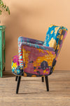 Blue Kantha Panelled Armchair - 06