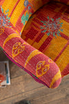 Red & Yellow Kantha Panelled Armchair - 07
