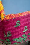 Red & Yellow Kantha Panelled Armchair - 07