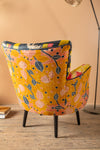 Black Kantha Panelled Armchair - 08