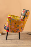 Black Kantha Panelled Armchair - 08