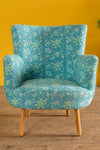 Pale Blue & Turquoise Leaf Armchair