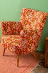 Red Chintz Armchair