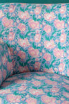 Baby Blue & Pink Flowers Armchair