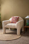 Agata Chenille Upholstered Wooden Arch Chair