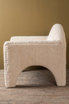 Agata Chenille Upholstered Wooden Arch Chair