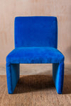 Birdie French Blue Velvet Upholstered Chair