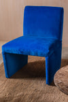 Birdie French Blue Velvet Upholstered Chair