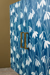Snowdrop Indigo Wooden Cupboard with Bone Inlay