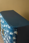 Snowdrop Indigo Wooden Cupboard with Bone Inlay