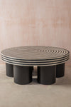 Eliza Monochromatic Coffee Table with Bone Inlay