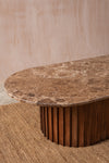 Valentina Wooden Coffee Table with Marble Top