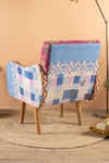 Fuchsia Kantha Panelled Armchair - 05