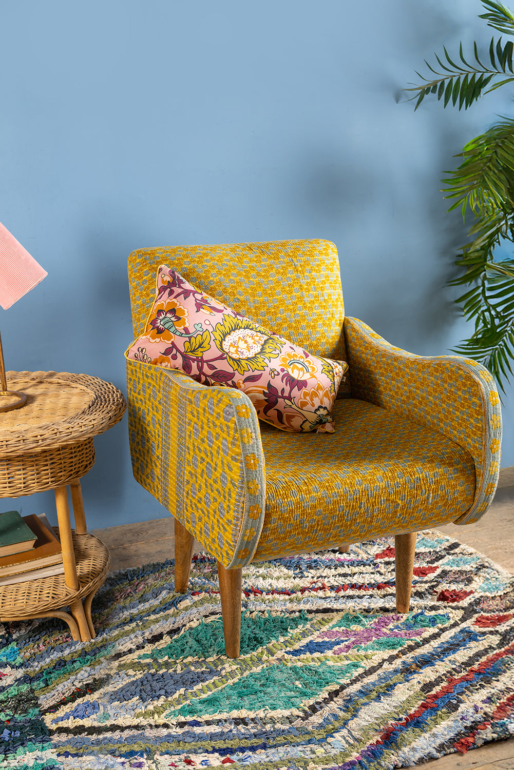 Yellow Kantha Panelled Armchair - 06