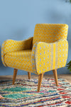 Yellow Kantha Panelled Armchair - 06