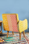Yellow Kantha Panelled Armchair - 06