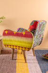 Purple Kantha Panelled Armchair - 07