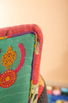 Red Kantha Panelled Armchair - 04