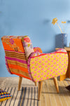 Florals Kantha Panelled Armchair - 08
