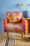 Florals Kantha Panelled Armchair - 08