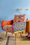 Florals Kantha Panelled Armchair - 08