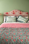 Pink Kantha Covered King Size Headboard