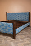Artus Acacia Wood Super King Bed with Hudson Upholstery