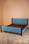 Artus Acacia Wood Super King Bed with Hudson Upholstery