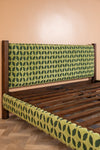 Artus Acacia Wood Super King Bed with Greenwich Upholstery