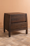 Ellroy Acacia Wood Drift Finish Bedside Table