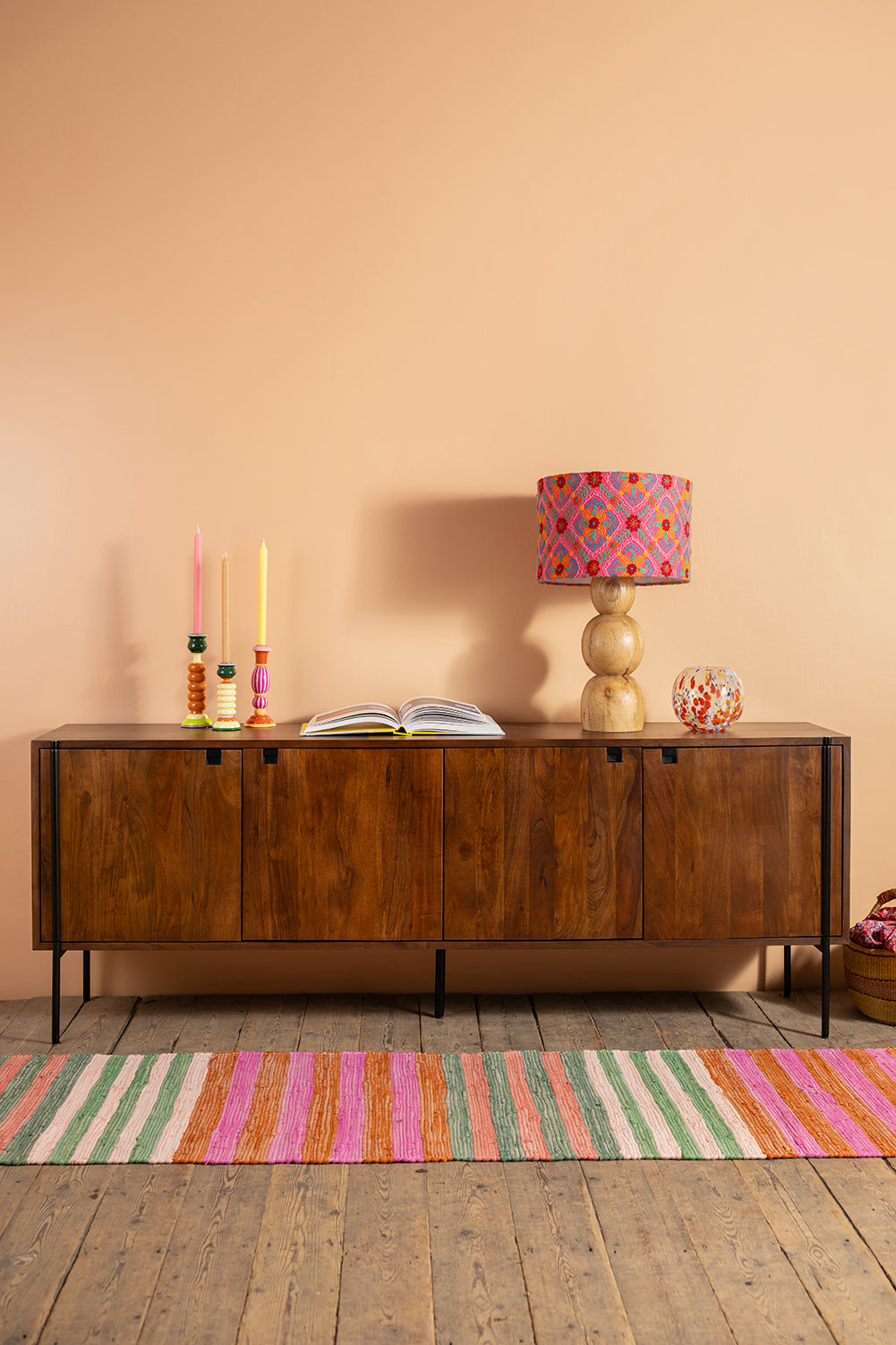Conrad Acacia Wood Umber Finish Sideboard