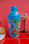 Floral Handpainted Stainless Steel Cocktail Shaker