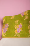Bright Green Kantha Covered King Size Headboard