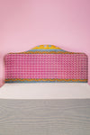 Purple Kantha Covered King Size Headboard