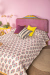 Purple Kantha Covered King Size Headboard