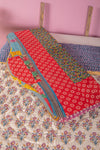 Purple Kantha Covered King Size Headboard