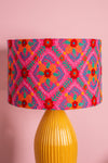 Pink & Orange Embroidered Lampshade