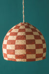 Red & White Check Katran Lampshade