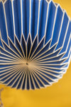 Blue Pleated Paper Lampshade