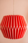 Orange Pleated Paper Lampshade