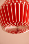 Orange Pleated Paper Lampshade